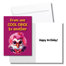 Load image into Gallery viewer, From One Cool Chick to Another Chicken Birthday Card