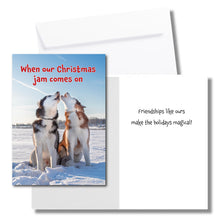 Load image into Gallery viewer, Funny Dog Christmas Card to Celebrate Friendship
