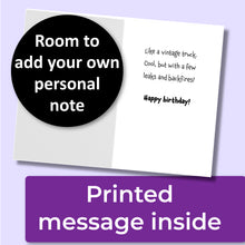 Load image into Gallery viewer, Funny Birthday Card for Dad with Vintage Truck with Dogs
