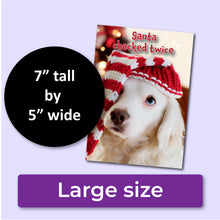 Load image into Gallery viewer, Funny Dog Christmas Card – “Santa Checked Twice”
